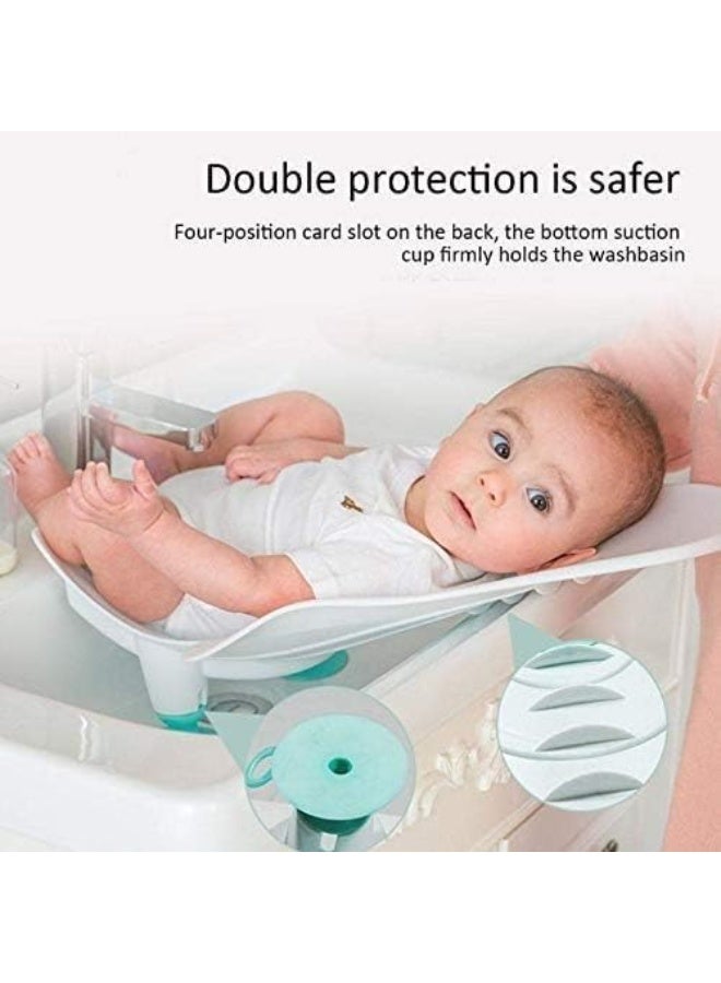 Turtees® Infant Sink Bath Tub & Baby Washing Basin – Ergonomic Butt Cleaning Seat with Drainage Design – Wrist-Safe Baby Bath Support for Newborns & Infants (Pink) - Image 4